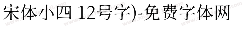 宋体小四 12号字)字体转换